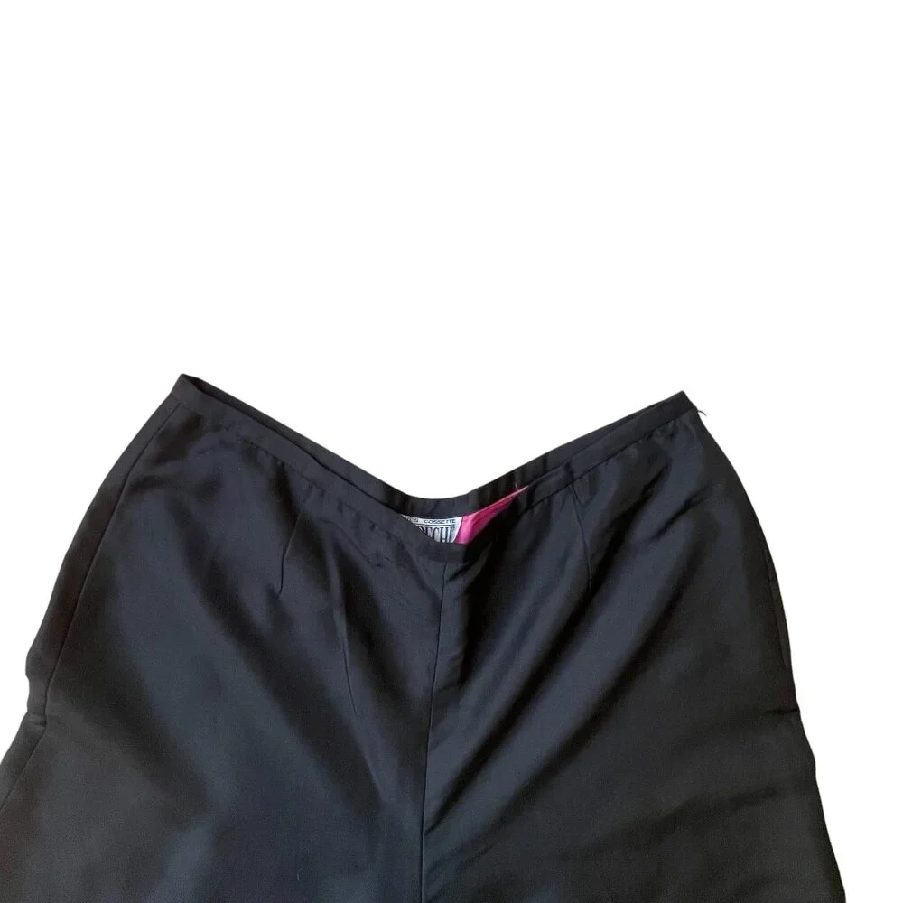 Vintage Depeche Mode Black Embroidered Satin Pants – Floral Fan & Dragonfly Stat - Picture 3 of 10